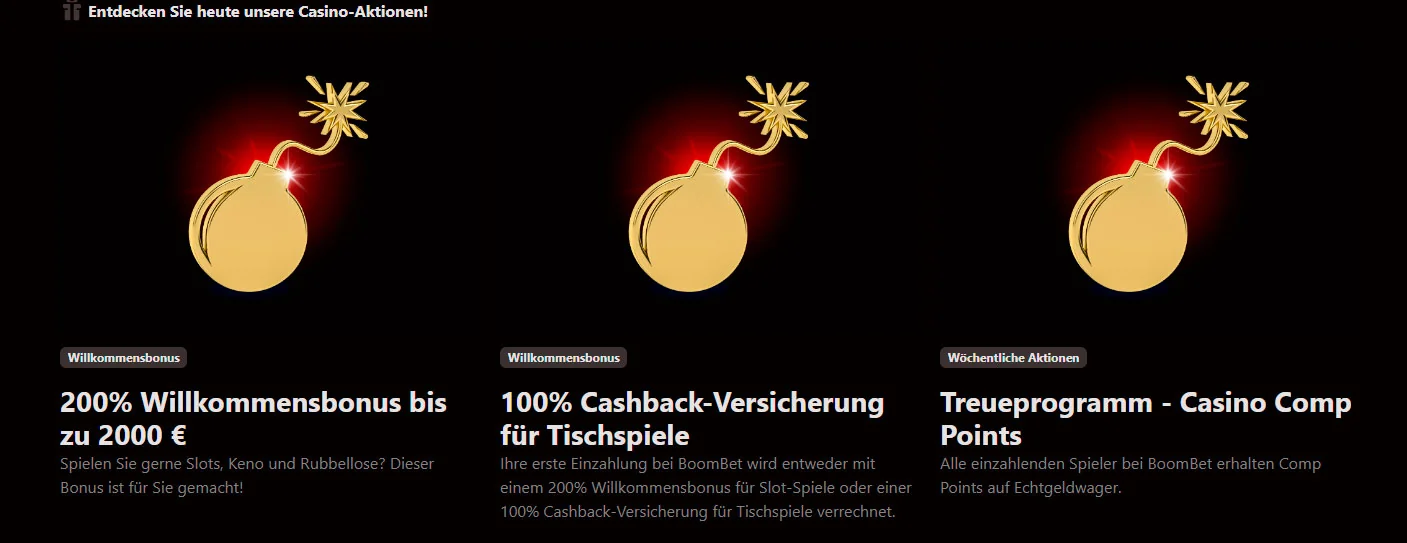 bonuses boombet casino